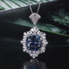 ZIRAVE Jewelry Faux Paraiba Green Fashion Pendant Necklace