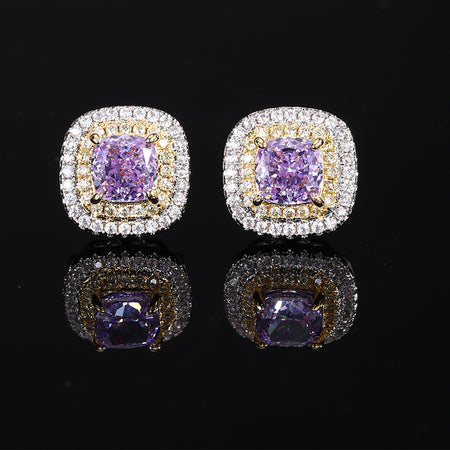 ZIRAVE Jewelry Simulation Yellow Diamond Earrings
