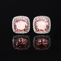 ZIRAVE Jewelry  Cushion-Cut Simulated  Sapphire Earrings