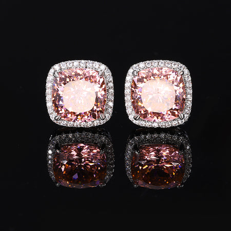 ZIRAVE Jewelry  Cushion-Cut Simulated  Sapphire Earrings