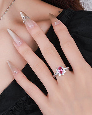 ZIRAVE jewelry copper bottom gold plating simulation blue spinel retro Ring