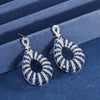 ZIRAVE Jewelry Simulation Pigeon Blood Red Sapphire  Earrings