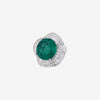 ZIRAVE Jewelry Emerald-Style Clover Halo Ring