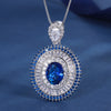 ZIRAVE Jewelry Vintage Simulated Emerald Multi-Halo Nicklace