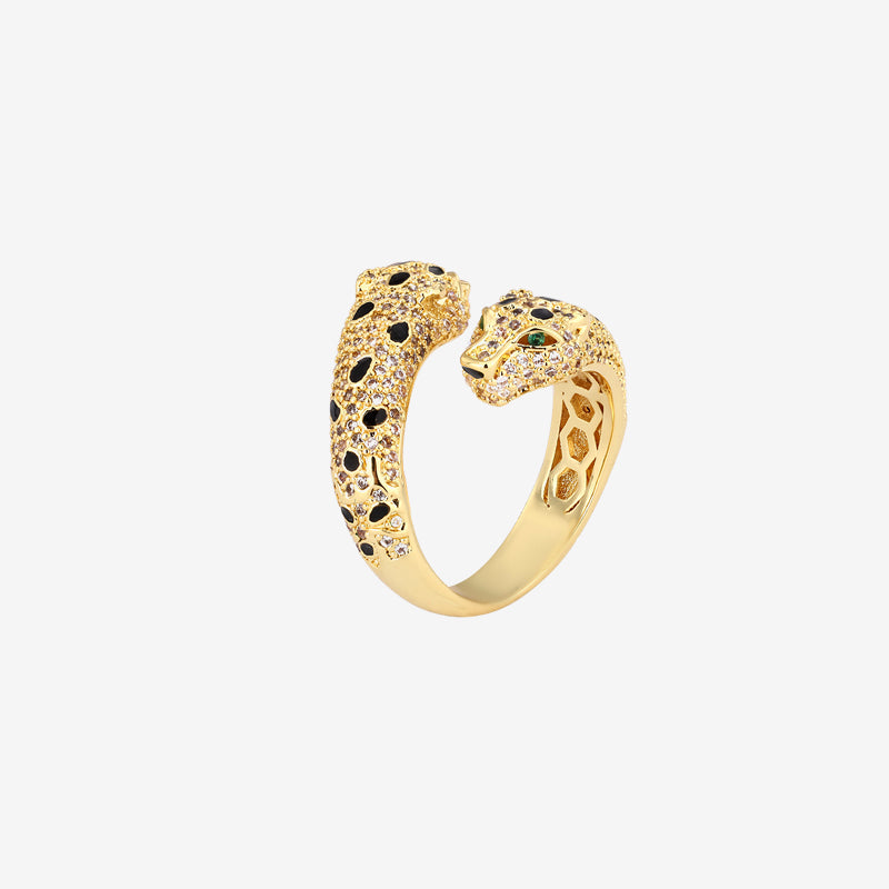ZIRAVE Jewelry Simulation Gemstone Vintage Leopard Ring