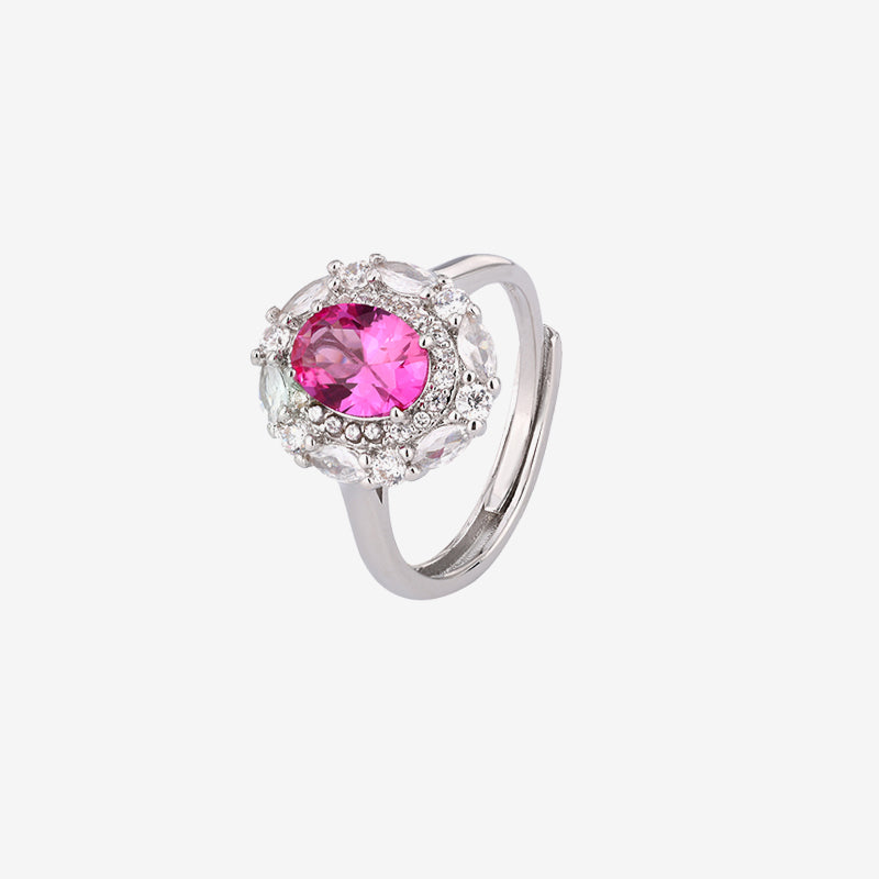ZIRAVE Jewelry Vintage Imitation Blue Spinel Minimalist Style Ring