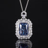 ZIRAVE Jewelry Parra Green Square Diamond Black Gold  Necklace