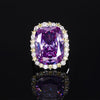 Zirave Jewelry Vintage Simulated Paraiba Cushion  Ring
