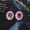 ZIRAVE Jewelry Vintage Imitation Spinel Minimalist Style Earrings