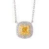 ZIRAVE Jewelry Simulation Yellow Diamond Necklace