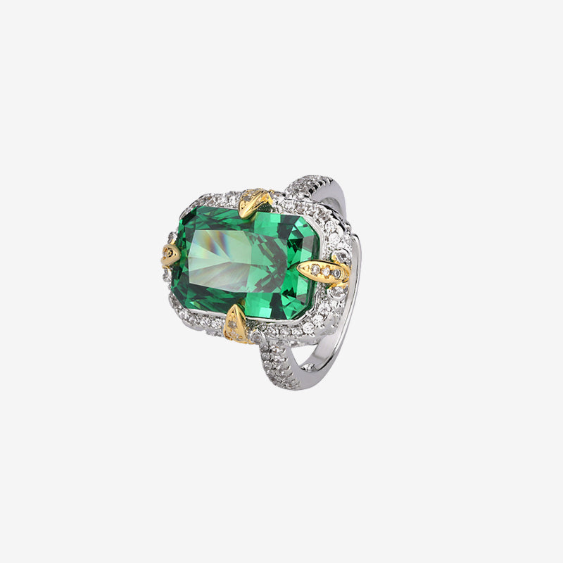 ZIRAVE Jewelry  Vintage Simulated Gemstone  Ring 3Color