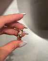 Zirave Jewelry Rose Gold Geometric Triangle Pave Zircon Ring