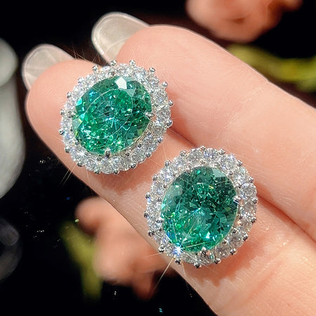 ZIRAVE Jewelry Imitation Para Green Earrings