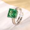 ZIRAVE Jewelry Radiant-Cut Faux Gem Solitaire Ring (Multi-Colors Available)
