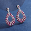 ZIRAVE Jewelry Simulation Pigeon Blood Red Sapphire Jewelry Set