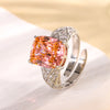 ZIRAVE Jewelry Copper-Based Gold-Plated Imitation Gemstone Corundum Ring