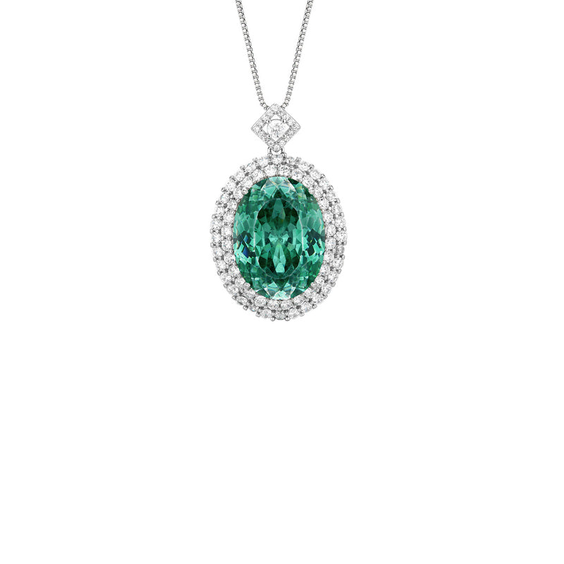 ZIRAVE Jewelry Imitation Para Green Necklace
