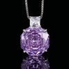 ZIRAVE Jewelry Rose-Cut Faux Purple Diamond Necklace