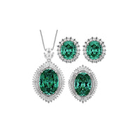 ZIRAVE Jewelry Simulation Para Green Vintage Jewelry Set