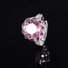 ZIRAVE Jewelry Spiral Floral Faux Gem Jewelry Set (Necklace & Ring, Multi-Colors Available)