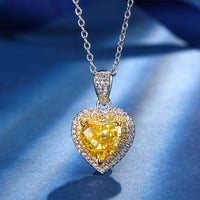 ZIRAVE jewelry Heart Shaped Simulated Yellow Sapphire 3-Piece Jewelry Set