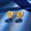 ZIRAVE jewelry Heart Shaped Simulated Yellow Sapphire 3-Piece Jewelry Set