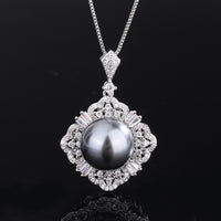 ZIRAVE Jewelry Grey Pearl Necklace