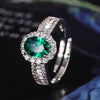 ZIRAVE jewelry simulation color treasure corundum retro oval ring