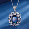 ZIRAVE jewelry simulation color treasure fat square color diamond set