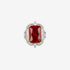 ZIRAVE Jewelry Vintage Simulated Gemstone Emerald-Cut Ring