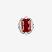 ZIRAVE Jewelry Vintage Simulated Gemstone Emerald-Cut Ring