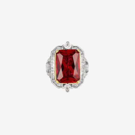 ZIRAVE Jewelry Vintage Simulated Gemstone Emerald-Cut Ring