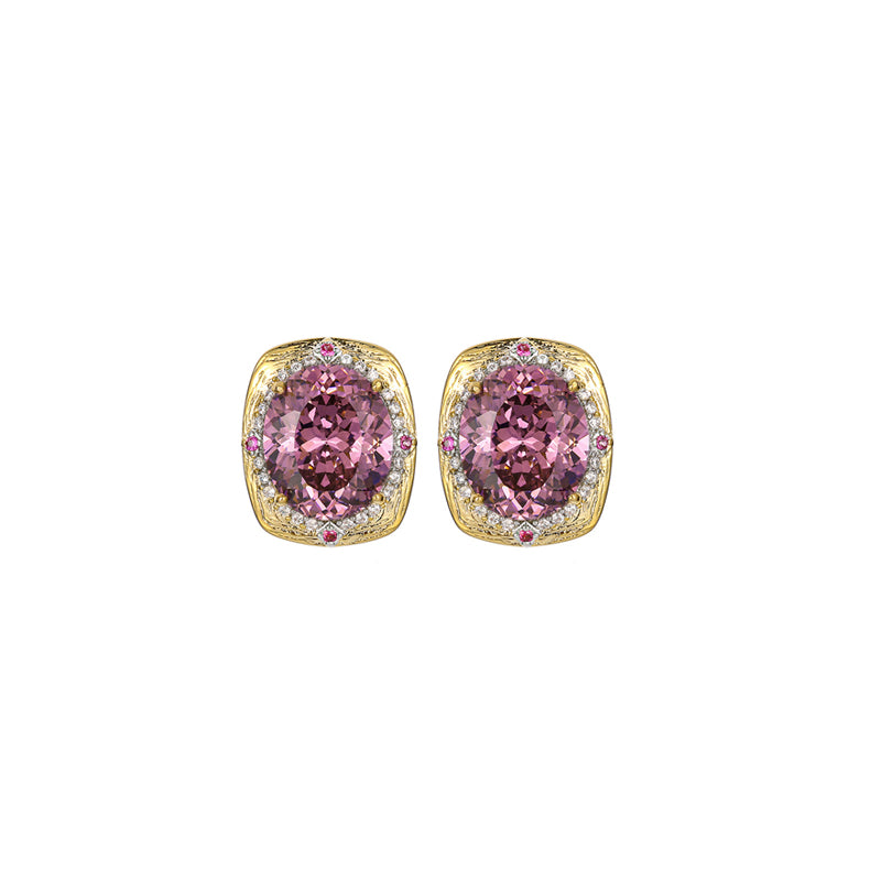 ZIRAVE Jewelry Imitation Dried Rose Jewelry Light Luxury High-End Earrings