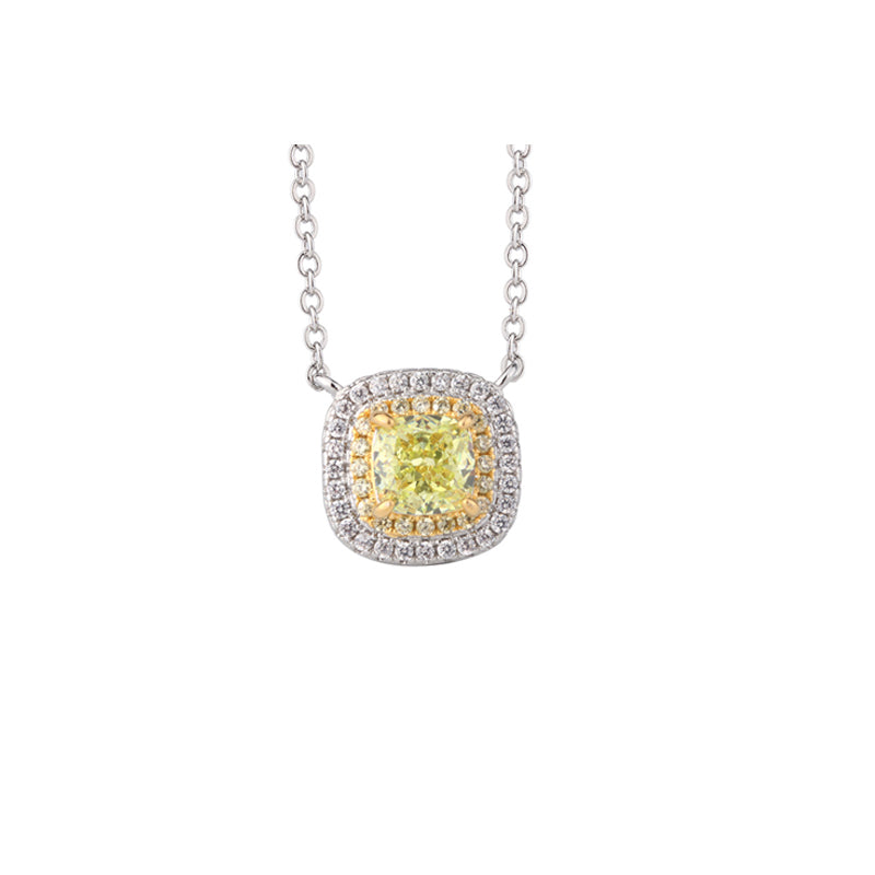 ZIRAVE Jewelry Simulation Yellow Diamond Necklace