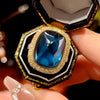 ZIRAVE Jewelry Imitation Blue Spinel Sugarloaf Vintage Jewelry Set
