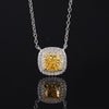 ZIRAVE Jewelry Simulation Yellow Diamond Necklace