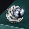 ZIRAVE Jewelry Vintage Simulated Pearl Star Ring