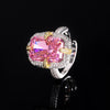ZIRAVE Jewelry  Vintage Simulated Gemstone Jewelry Set (Pendant + Ring) 3Color