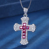 ZIRAVE jewelry simulation color treasure cross fashion pendant