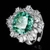 ZIRAVE Jewelry Faux Paraiba Green Fashion Pendant Set