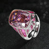 ZIRAVE Jewelry Two-Tone Wide Cocktail Open Ring