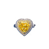 ZIRAVE jewelry Heart Shaped Simulated Yellow Sapphire 3-Piece Jewelry Set