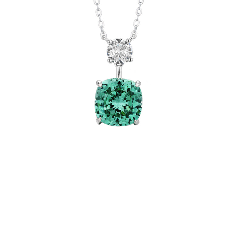 ZIRAVE Jewelry Vintage-Style Accessories Imitating Paraiba Green Necklace