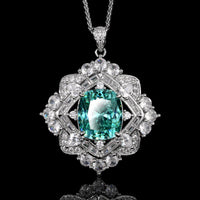 ZIRAVE Imitation Peacock Sapphire Necklace