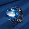 ZIRAVE Jewelry  Black Gold Vintage Multi-Color Gemstone Butterfly Accent Ring