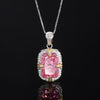 ZIRAVE Jewelry  Vintage Simulated Gemstone Jewelry Set (Pendant + Ring) 3Color