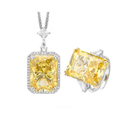 ZIRAVE Jewelry Radiant-Cut Simulated Yellow Diamond Jewelry Set