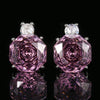 ZIRAVE Jewelry Copper-Based Gold-Plated Dried Rose Minimalist Earrings