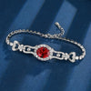 ZIRAVE Jewelry Vintage Royal Oval Gemstone Halo Bracelet