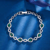 ZIRAVE Jewelry Vintage Colored Gemstone Teardrop Bracelet (3Color)